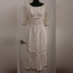 Vintage Original Perfect Junior White Wedding Dress Empire Waist Canada